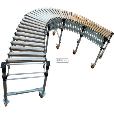 ποιότητας  Heat Resistant Flexible Conveyors Portable Flexible Expandable Gravity Roller Conveyor Table Electric Roller εργοστάσιο